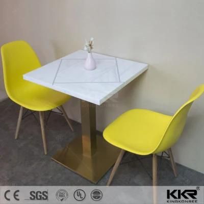 Modern Solid Surface Table Cafe Shop Coffee Tables with Chairs