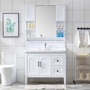 Modern Northern European Style PVC Bathroom Vanity Floor Mounted