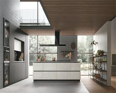 Minimalist Design Durable Freestanding Open Melamine Kitchen Cabinet with Kitchen Island