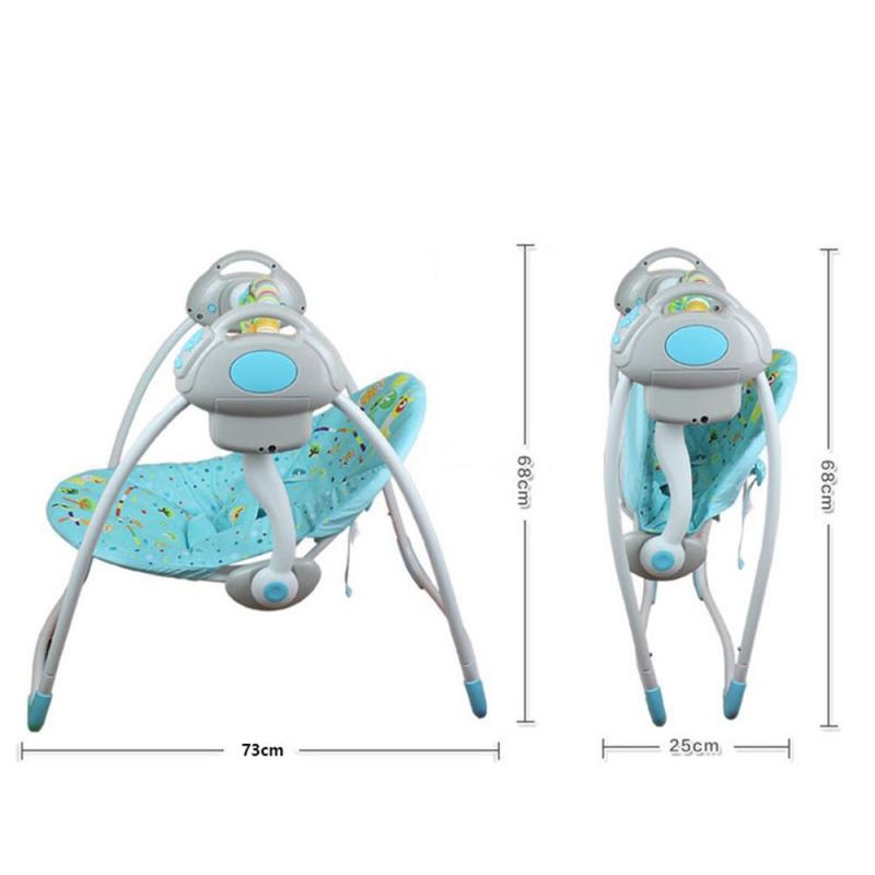 Hot Sale Strollers Babies Rocking Chair Electric Soft Vibrating Swing Baby Infant Chair with Music and Hanging Toys