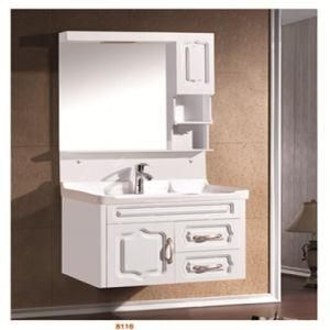 2019 Modern Home Bathroom Vanity PVC Cabinets with Mirror in White