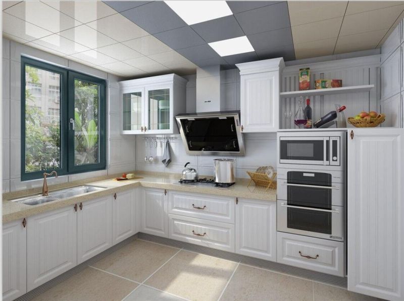 High Glossy PVC Door Cheap Kitchen Cabinet with High Quality