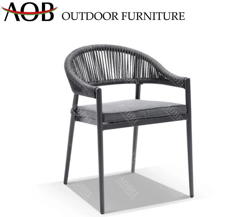 Modern Garden Patio Outdoor Hotel Home Livingroom Furniture Rope Weaving Dining Chair