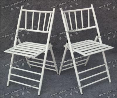 Yc-A351 White Steel Folding Chiavari Party Chair for Sale