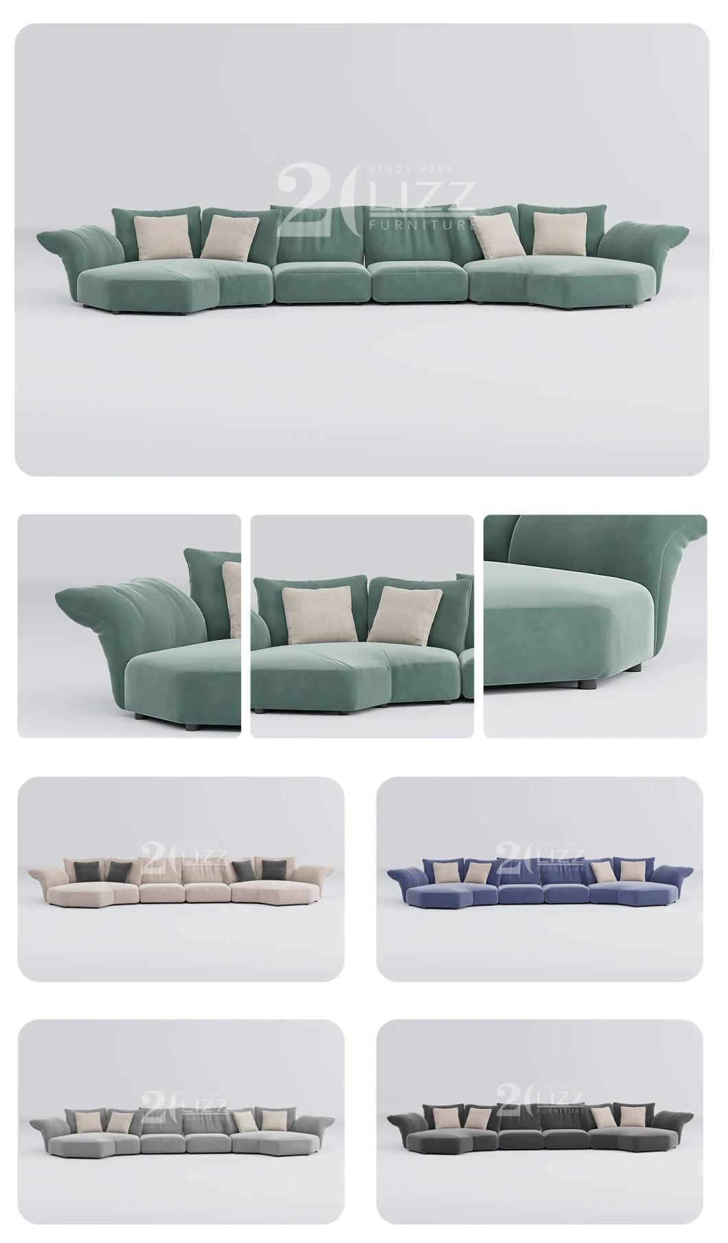 Nordic Minimalist Design Wooden Home Living Room Furniture Modern Couches Corner Sofa