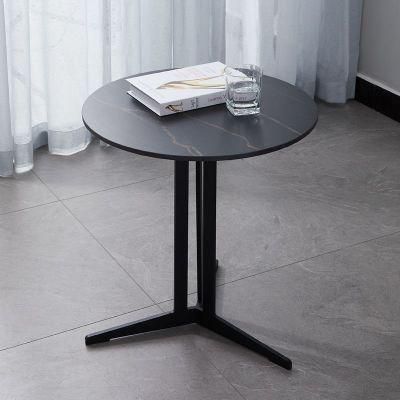 Modern Light Luxury Tea Table Simple Rock Plate Round Living Room Household Tea Table Combination