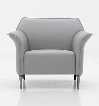 Middle High Back Fabric Synthetic Leather Swivel Sofa Chair