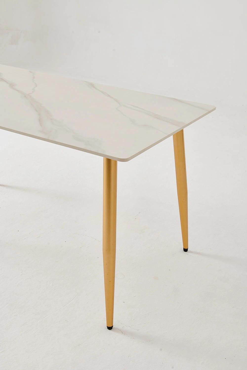 Marble Kitchen Dining Table with Rock Plate Table
