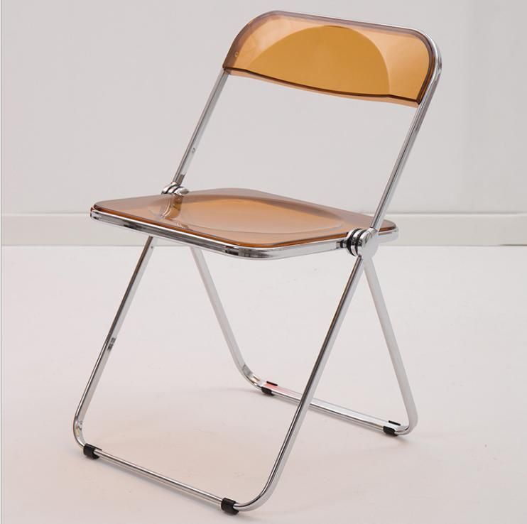 Transparent Acrylic Dining Chair Fashion Clothing Store Makeup Folding Chair