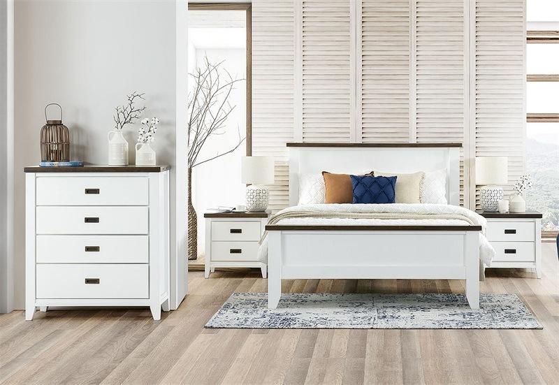 Direct Sale Modern Wood Bed Bedroom Furniture Double Bed