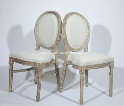 Modern Wooden French Style Upholstered Louis Chair Dining Furniture