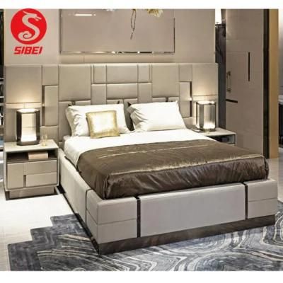 China Wholesale Modern Double Bed Living Room Wooden Home Bedroom Furniture Wall Bed