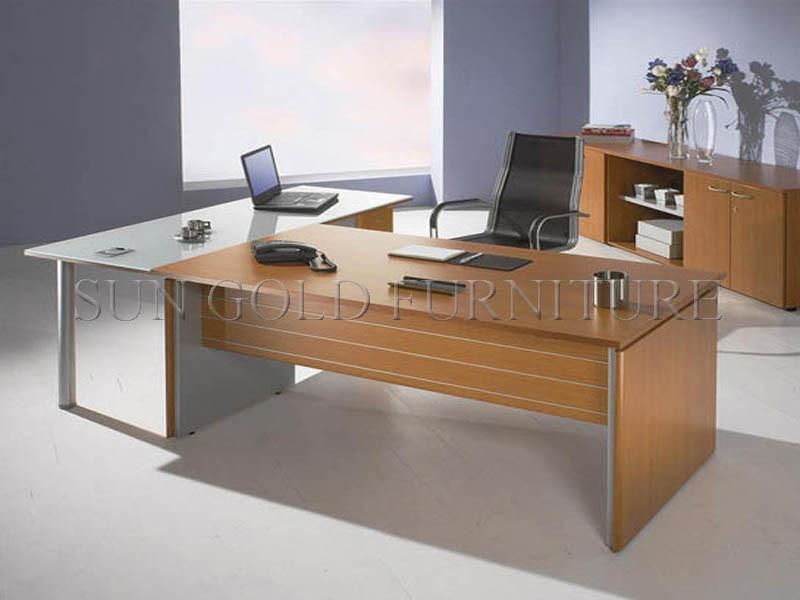 Tradition Design Melamine CEO Executive Desk with Cabinet (SZ-OD008)