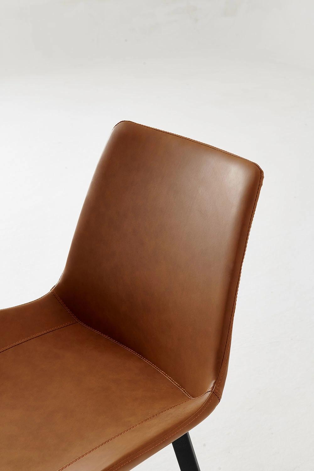 New Design furniture PU Leather Brown Dining Chair