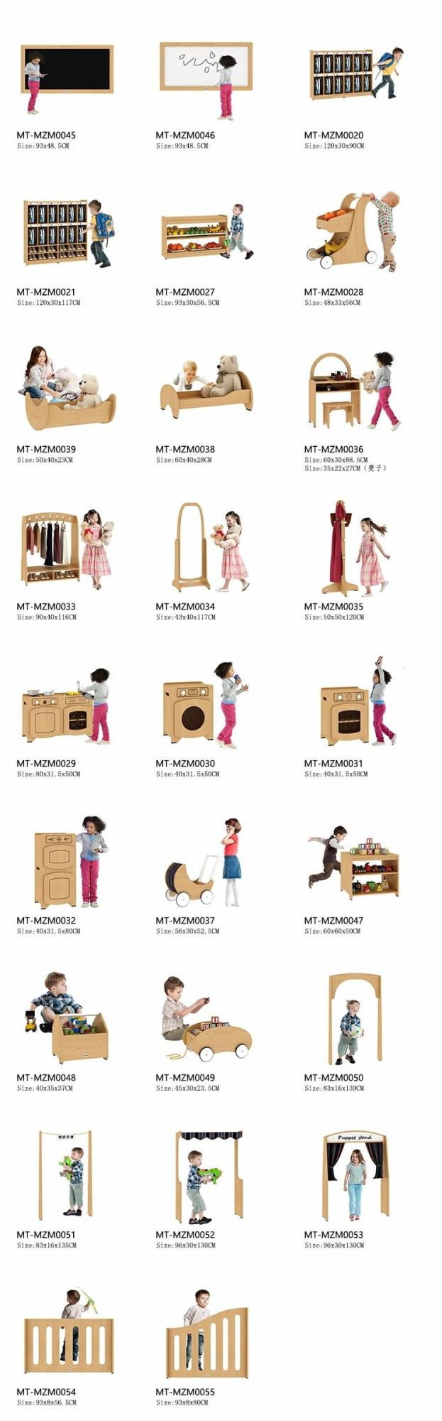 Children Table and Chairs Set Wooden Preschool Furniture