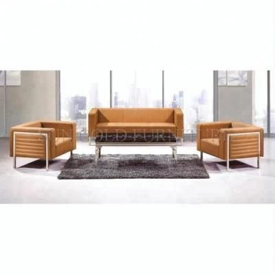 Cozy Reception Genuine Leather Waiting Couch Office Sofa Set (SZ-SF909)