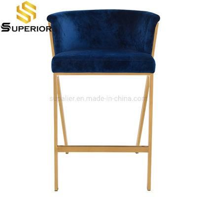 Home Kitchen Furniture Luxury Metal Frame High Bar Chairs