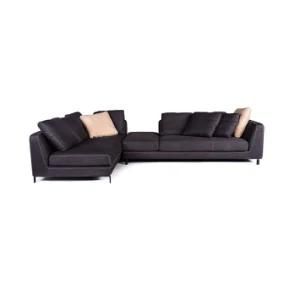 Fabric Modern Sectional Sofa with Movable Chaise Lounge