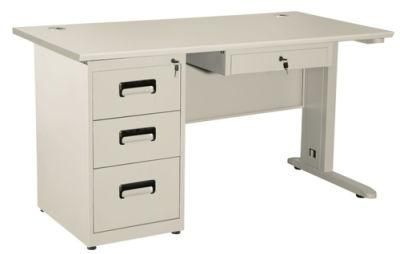 Office Excutive Secretary Large Metal Desk Table with 3 Drawers