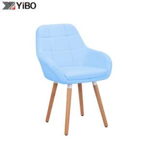 Modern Fabric Upholstered Leisure Accent Chair with Wood Leg