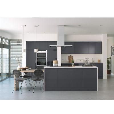 Factory Direct Lacquer Finish Handless Plywood Kitchen Cabinets