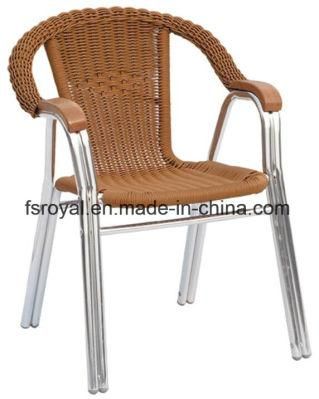 Modern Outdoor Patio Leisure Aluminum Rattan Furniture Home Hotel Restaurant Dining Leisure Chair