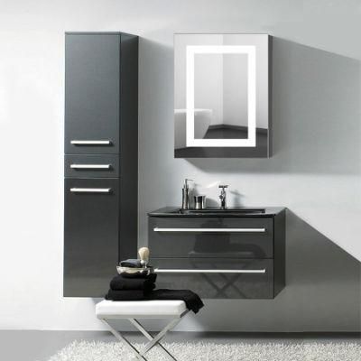 Modern Design Bathroom Mirror Cabinet LED Illuminated Medicine Cabinet