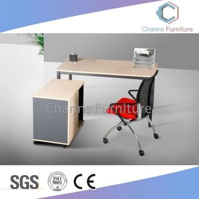 Modern 1.2m Metal Frame Computer Table with Mobile Credenza (CAS-CD31402)