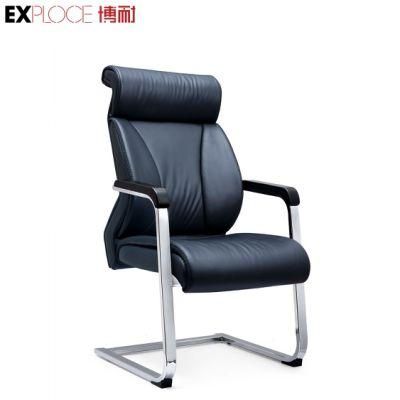 Modern Fancy Metal and Leather Elegant Design High Back PU Chair Dining Office Chair Living Room Kitchen Furniture