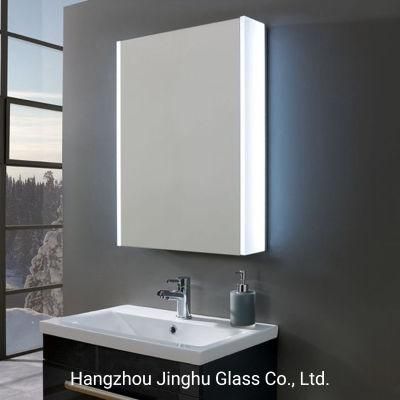 Rectangle New Design Single Door Modern Style Vanity Aliuminum Bathroom Cabinet with LED Mirror