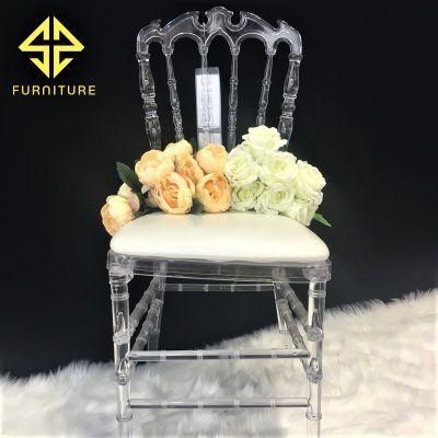 Wholesale Modern Cheap Clear Transparent Acrylic Resin Wedding Banquet Dining Chair