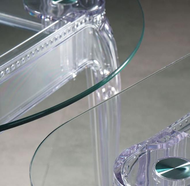 Modern Design Clear Acrylic Transparent Crystal Side Table Square End Table Corner Table