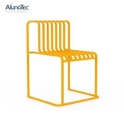 Nordic Simple Design Durable Aluminum Outdoor Dininig Chair Metal Chairs