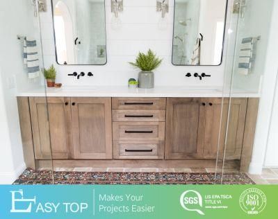 Eco Friendly Commercial Wooden Bathroom Nature Solid Wood Vanity Cabinet