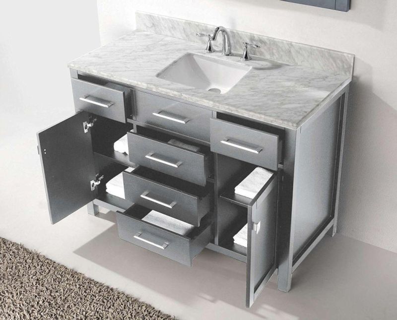 New Design Marble Top Bath Cabinet Vanity Combo