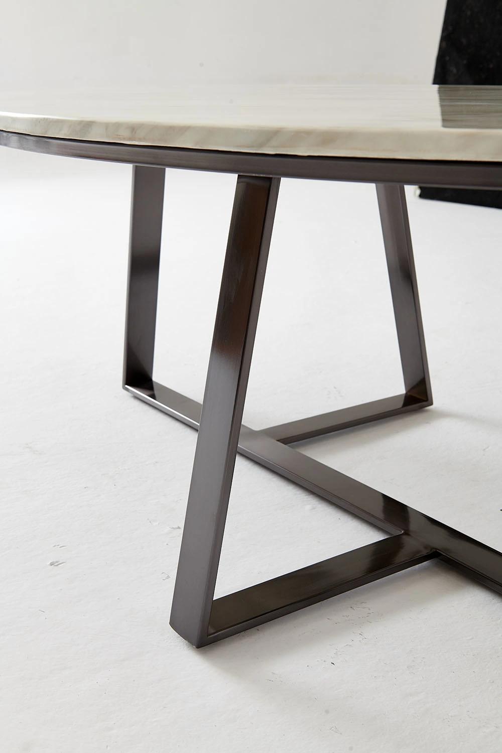 Apartment Furniture Carbon Steel White Marble Coffee Table Home Furniture