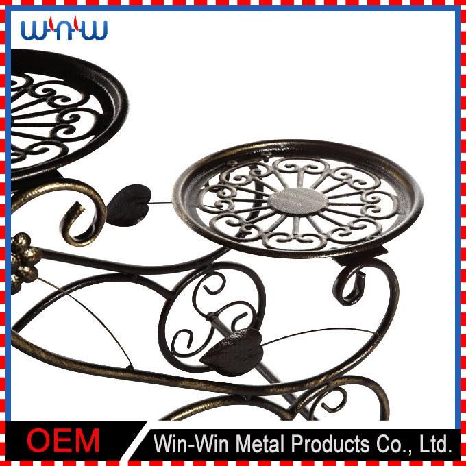 Custom Pot Stand Modern Home Decoration Living Room Wrought Iron Flower Stand for Wedding