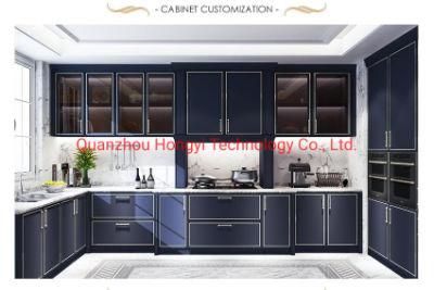 High Gloss Flat Panel White Modular Modern kitchen Cabinets Modern Kitchen Furniture Luxury Designs