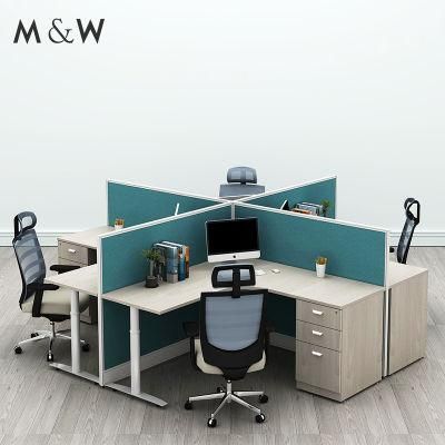 Modern Promotion Desk Workstation Cubicle 4 Person Office Partition