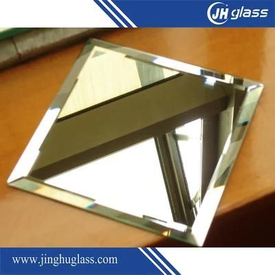 Beveled Edge Clear Mirror Glass for Bathroom Mirror