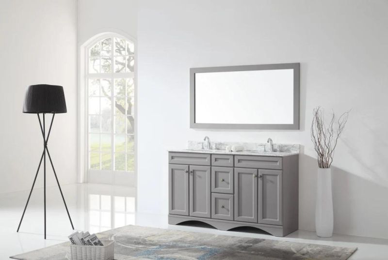 2022 High Grade Gray Waterproof Floor Type Bathroom Cabinet