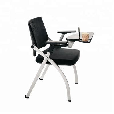 Modern Office Training Mesh Meeting Chair with Writing Pad