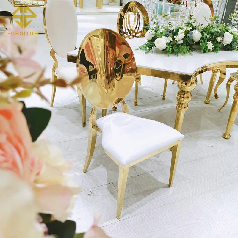 Best-Selling Products Gold Stainless Steel Metal Frame Throne Wedding Chair