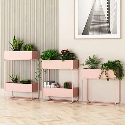 Modern Simple Steel Display Racks Plant Flower Shelf