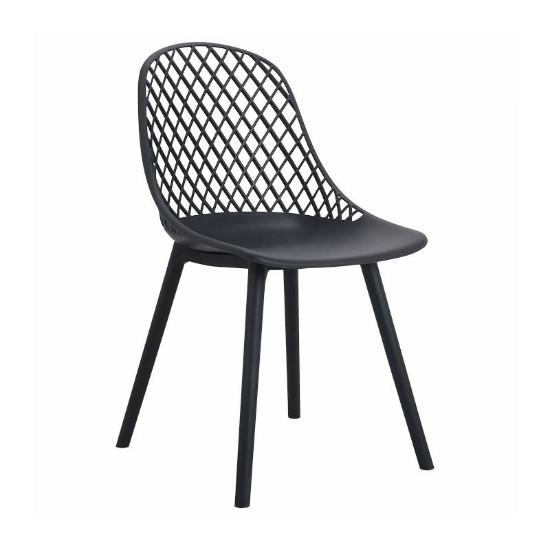 Wholesale Outdoor Furniture Modern Style Garden Furniture Cali Plastic Chair Eco-Friendly PP Armless Dining Chair