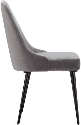 Customized Modern Designs High Back Fabric Velvet Dining Chair for Restaurant Dining Room