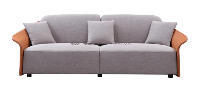 Home Furniture Wing Back Leather Living Room Sofa for Hotel