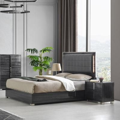 Nova Modern Design King Size Soft Wooden Bedroom Bed