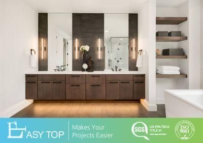 Home Improvement 2022 New Design Vanity Mirror European Wooden Bathroom MDF Bathroom Floating Cabinet