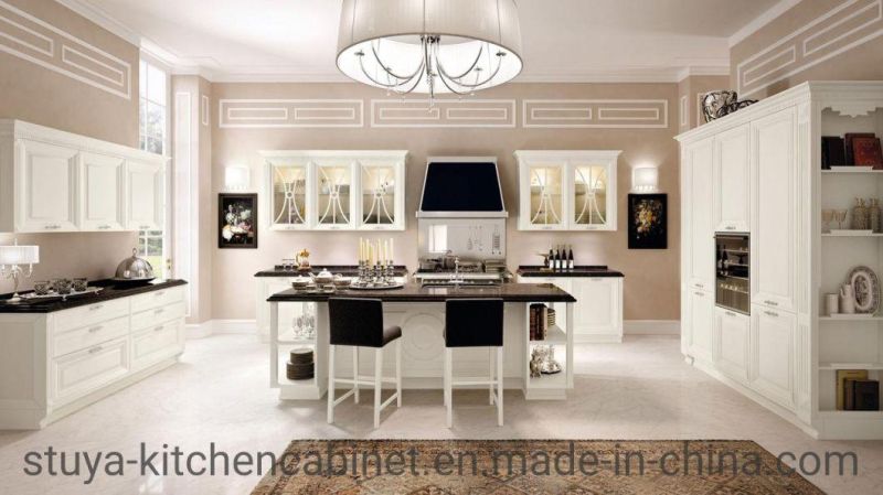 European Style Solid Wood Kitchen Painted Wooden Kitchen Design Modern Kitchen Furniture